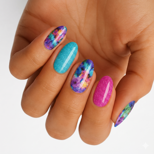 Tropical Blush Glitter - Holy Classics (Non-UV Nail Wraps)