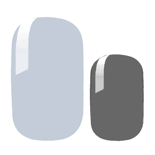 Light grey and charcoal grey glossy nail wrap colours for elegant manicure