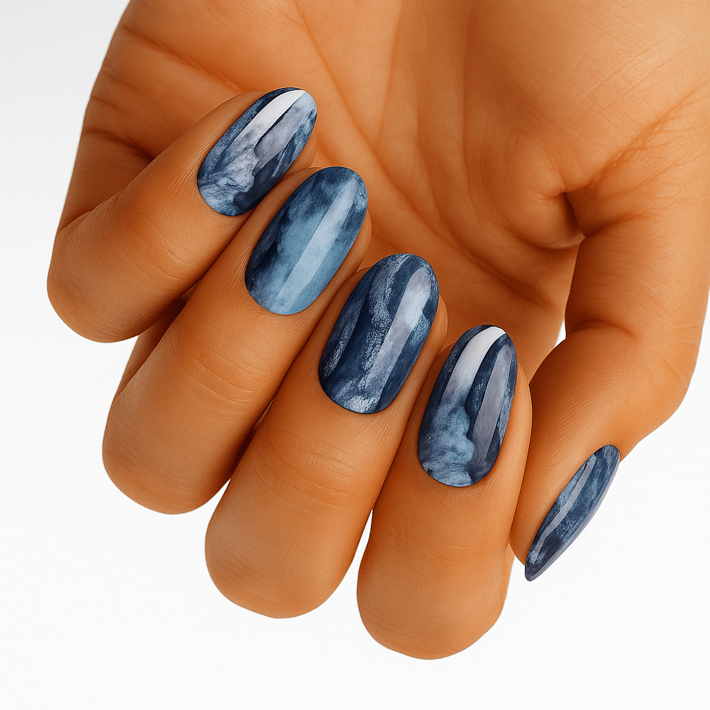 Holy Grail Nail Non-UV Nail Wraps Blue Marble - Holy Classics (Non-UV Nail Wraps)