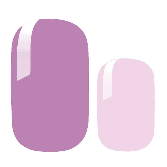 Purple mauve nail wraps solid colour gel nail art design