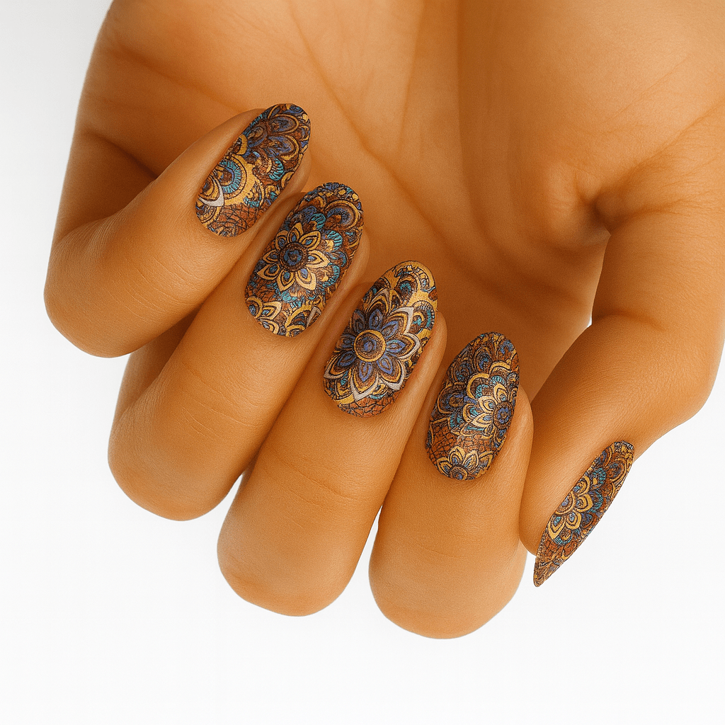 Holy Grail Nail Non-UV Nail Wraps Liberty Print - Wide Fit Wrap (22 Piece)