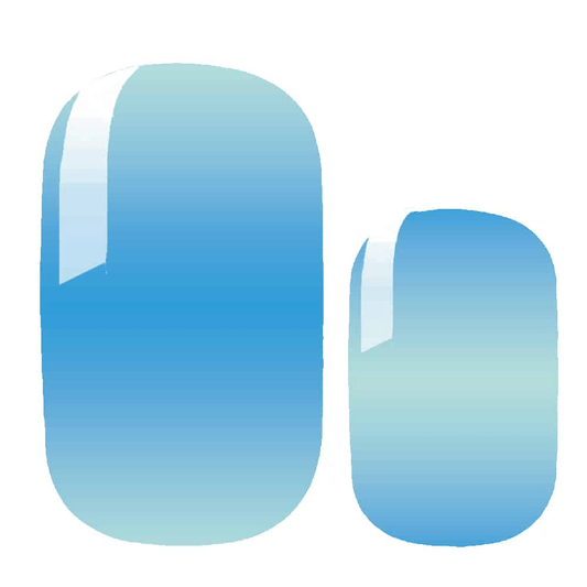 Blue ombre gradient nail wraps with glossy finish for at-home manicure