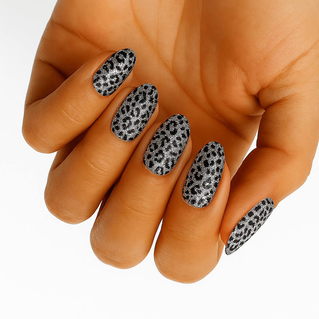 Holy Grail Nail Non-UV Nail Wraps Silver Leopard - Holy Classics (Non-UV Nail Wraps)