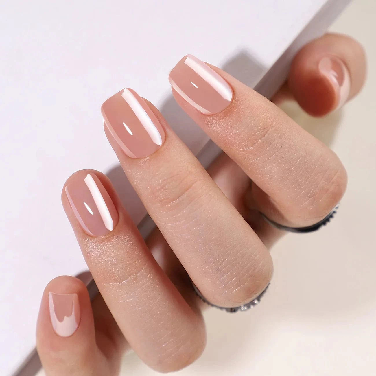 Holy Grail Nail press on Aurora (Glazed) - Soft Gel Press Ons (Short Square)