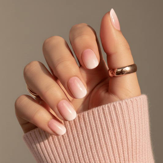 Holy Grail Nail press on Bubblegum Kisses (Glazed) - Soft Gel Press Ons (Extra Short Natural)