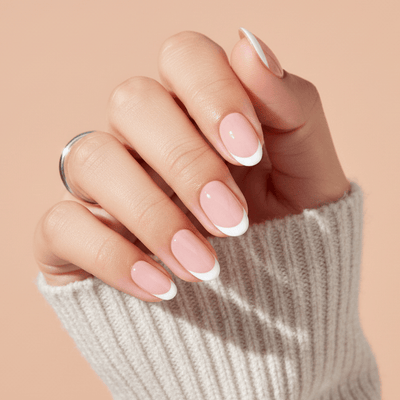 Oval French Mani - Soft Gel Press Ons (Short Oval)