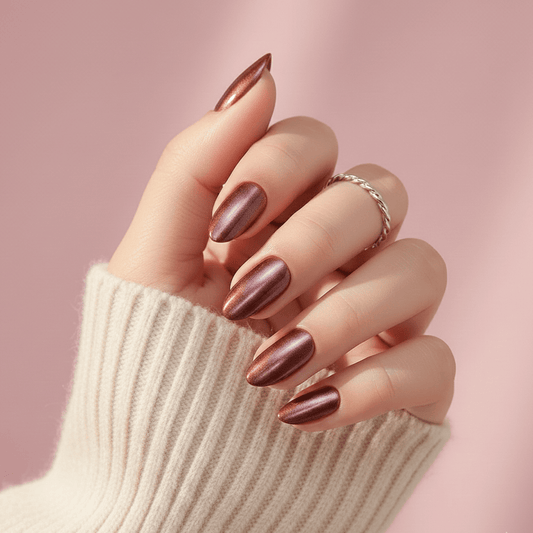 Holy Grail Nail press on Reputation (Cat's eye) - Soft Gel Press Ons (Short Almond)