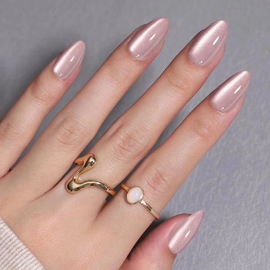 Holy Grail Nail press on Silver Rose - Soft Gel Press Ons