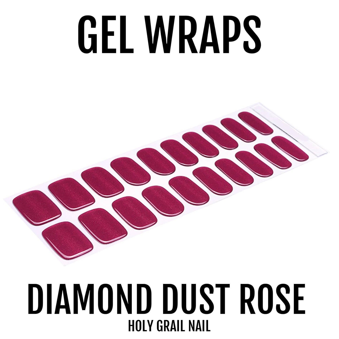 Holy Grail Nail Semi-Cured Gels Diamond Dust Rose - Gels, Magenta Gel, Hello Nails
