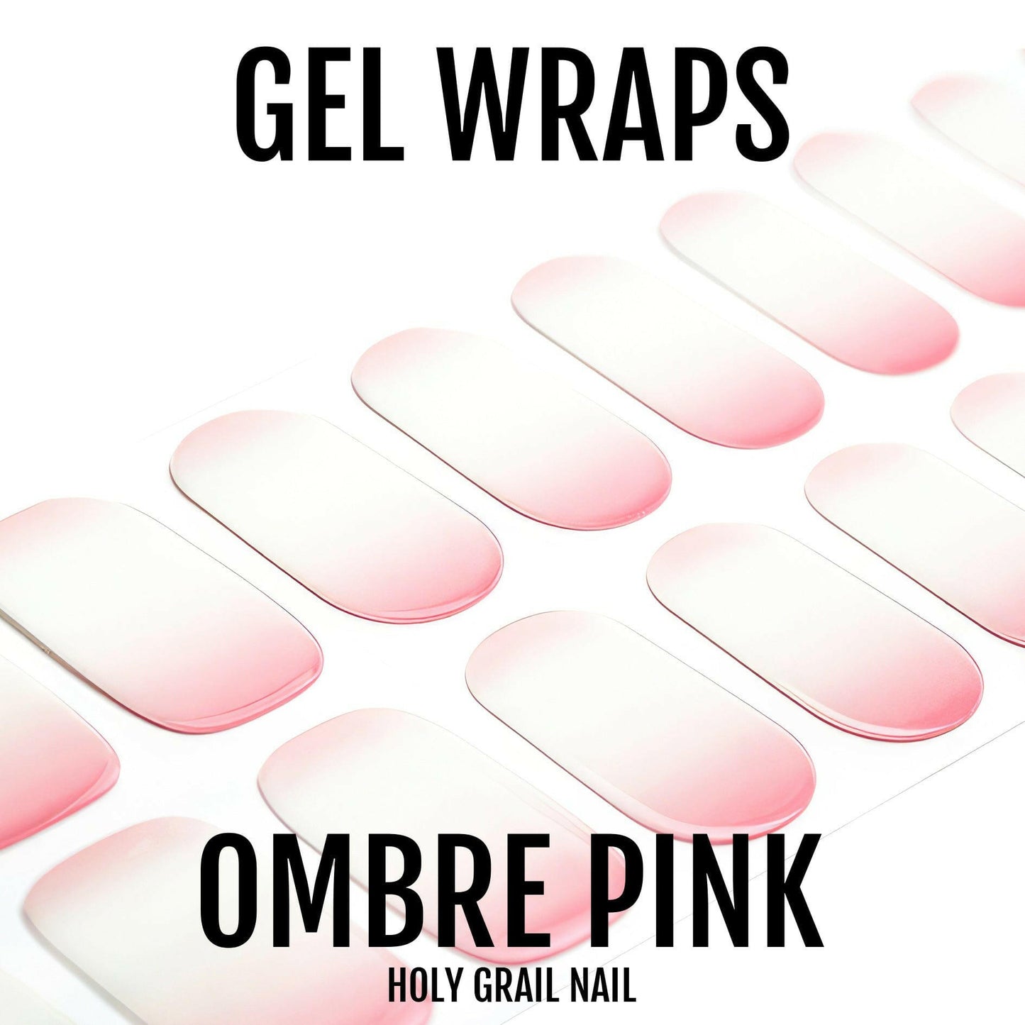 Holy Grail Nail Semi-Cured Gels Ombre Pink - Gels, Pink Ombre Gels, Holy Gels, Ombre Pink Gel, Hello Nails