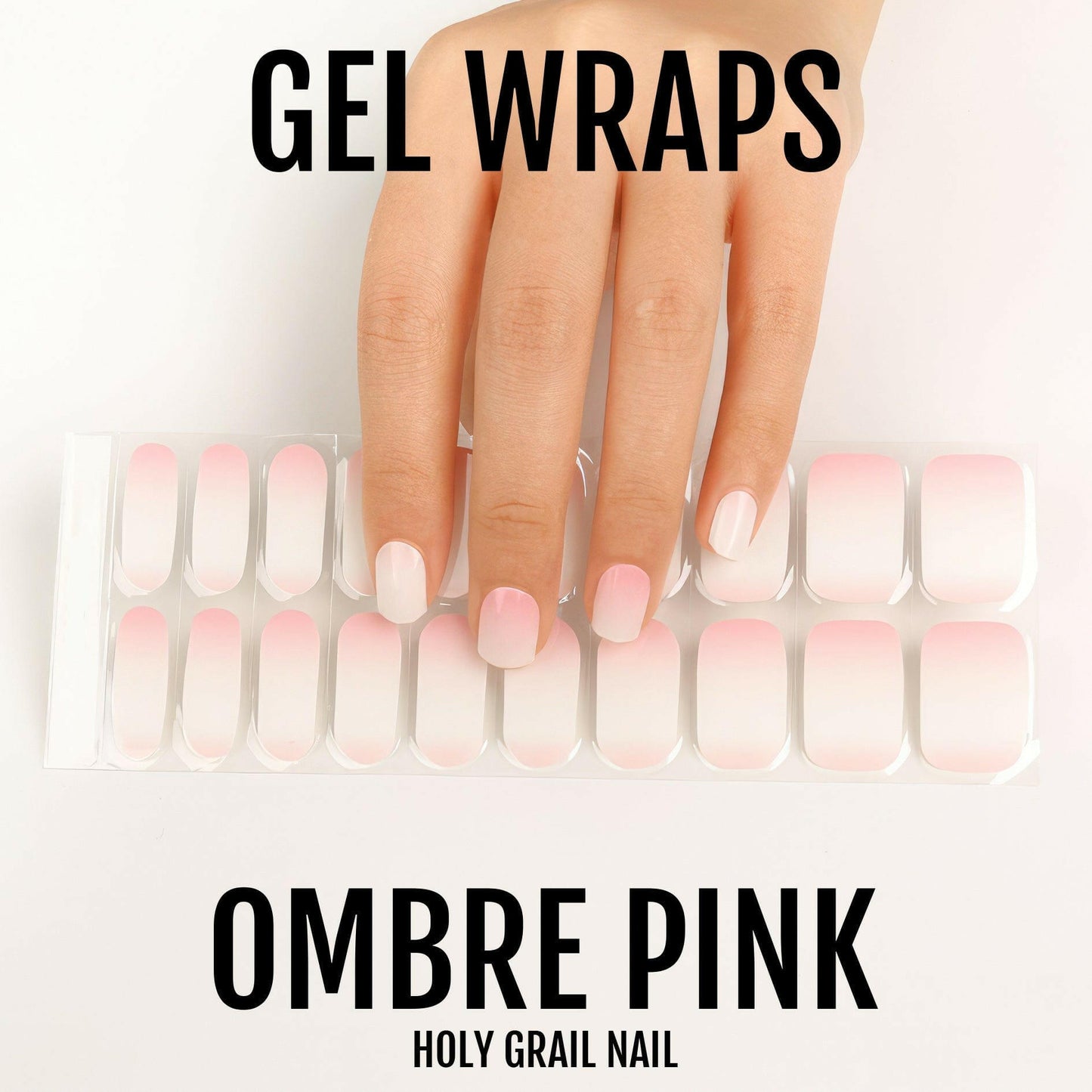 Holy Grail Nail Semi-Cured Gels Ombre Pink - Gels, Pink Ombre Gels, Holy Gels, Ombre Pink Gel, Hello Nails