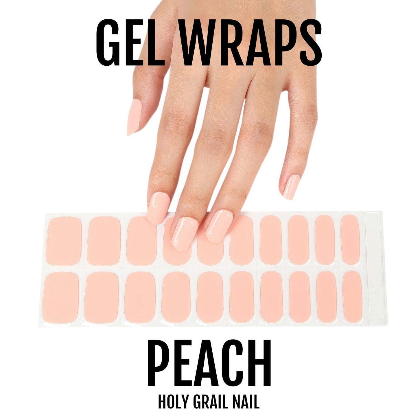 Holy Grail Nail Semi-Cured Gels Peach - Gels, Apricot Gels, Holy Gels, Cherry Pink Gel, Hello Nails