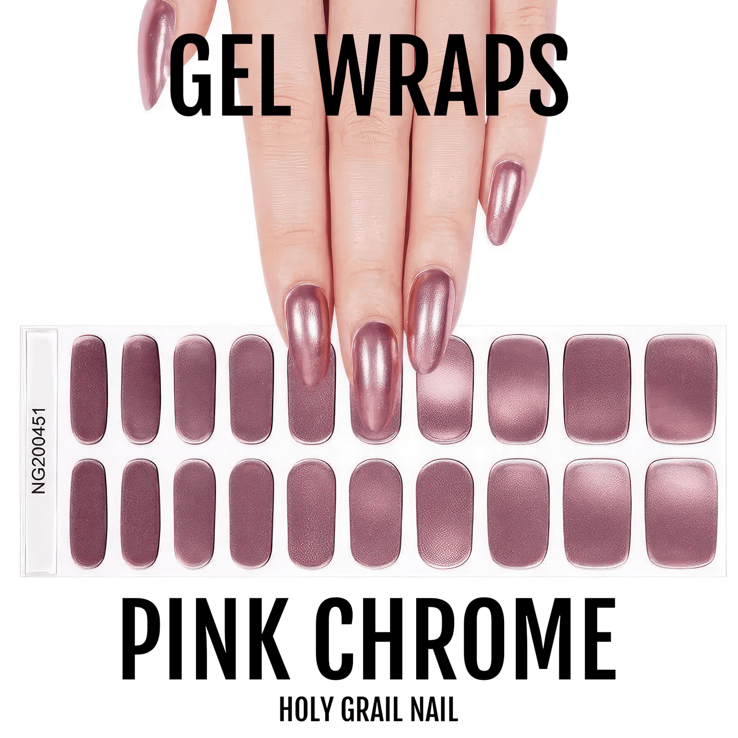 Holy Grail Nail Semi-Cured Gels Pink Chrome - Gels