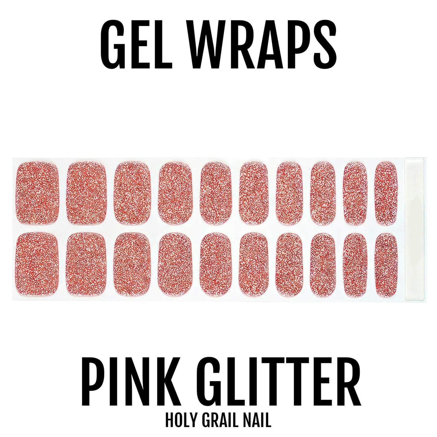 Holy Grail Nail Semi-Cured Gels Pink Glitter - Gels, Pink Glitter Gel, Hello Nails