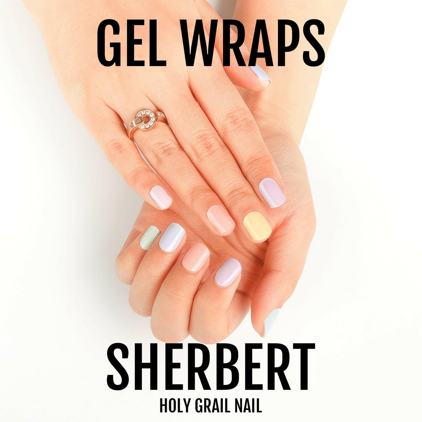 Holy Grail Nail Semi-Cured Gels Sherbert - Gels, Pastel Dreams Gels, Holy Gels, Pastel Rainbow Gel, Hello Nails