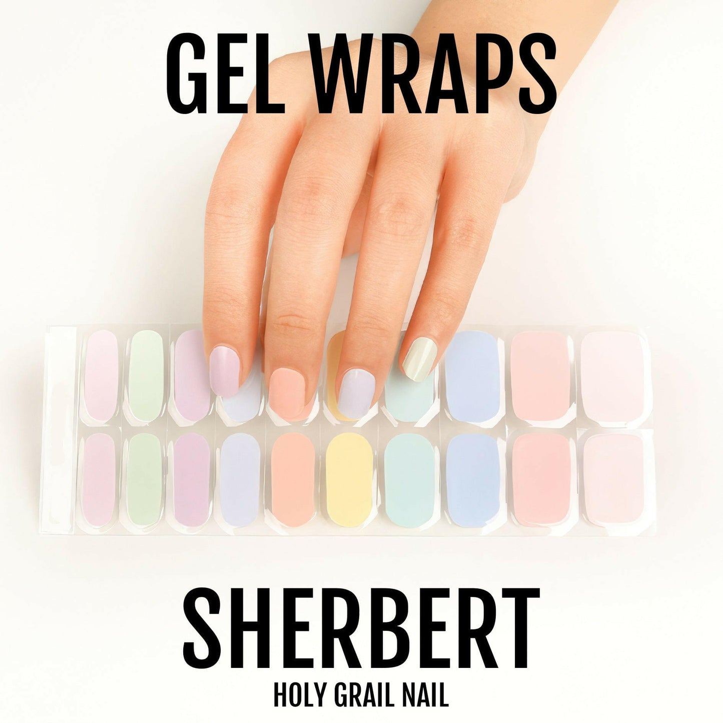 Holy Grail Nail Semi-Cured Gels Sherbert - Gels, Pastel Dreams Gels, Holy Gels, Pastel Rainbow Gel, Hello Nails