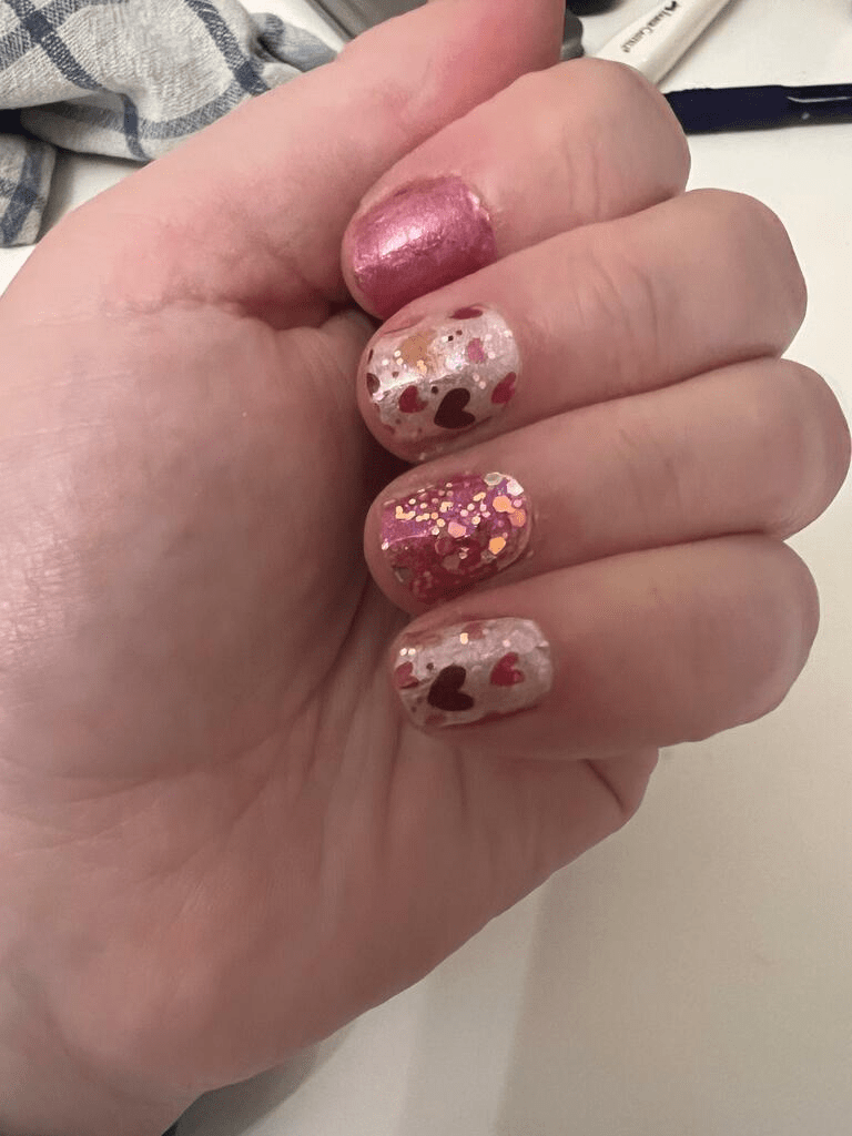 Loved Up (Glitter, Transparent) - Holy Classics (Non-UV Nail Wraps)