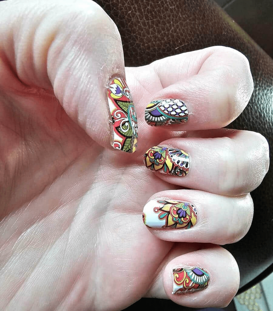 Swirly Curls - Holy Classics (Non-UV Nail Wraps)