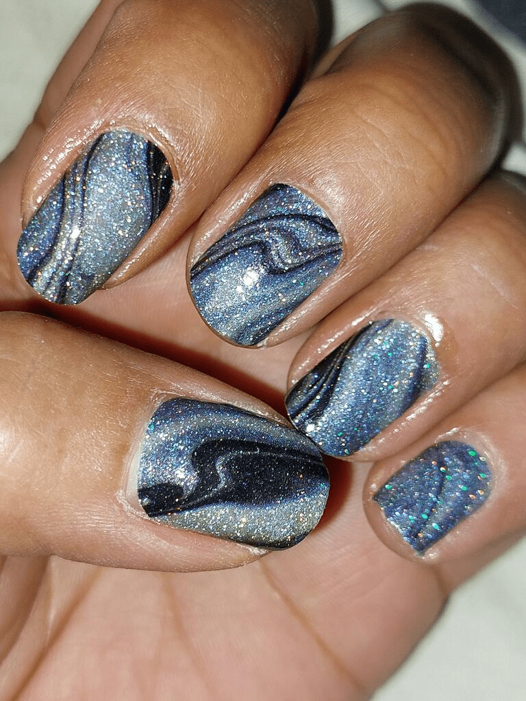 Graphite (Glitter) - Holy Classics (Non-UV Nail Wraps)