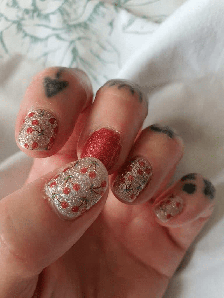 Cherry Pop (Glitter) - Holy Classics (Non-UV Nail Wraps)