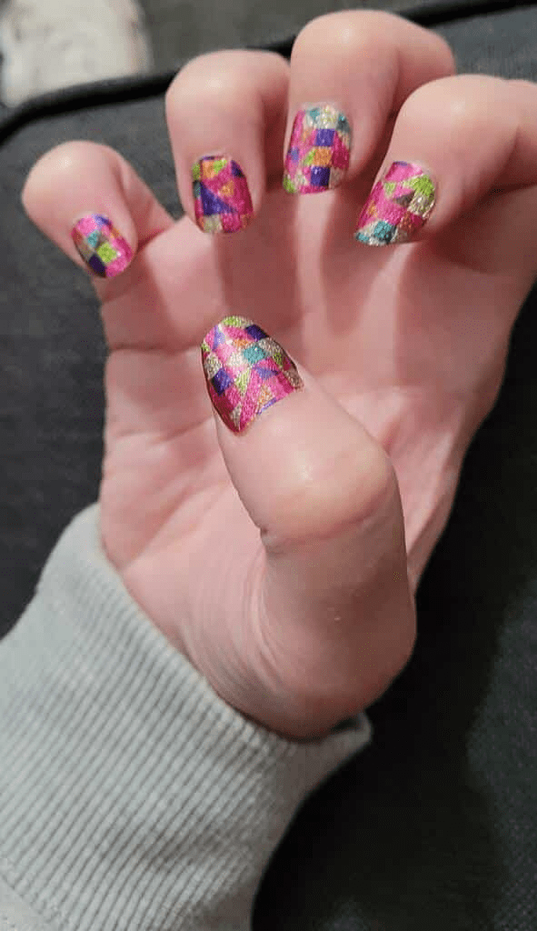 Triangular Maze (Glitter) - Holy Classics (Non-UV Nail Wraps)