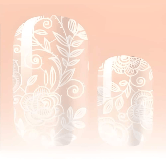 Chantilly Lace (Part Transparent)- Holy Classics (Non-UV Nail Wraps)