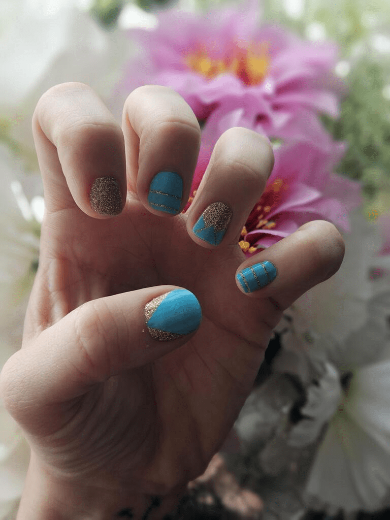 Turquoise Glitter - Holy Classics (Non-UV Nail Wraps)