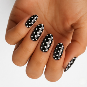 Polka Dot Black - Holy Classics (Non-UV Nail Wraps)