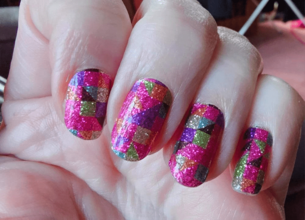 Triangular Maze (Glitter) - Holy Classics (Non-UV Nail Wraps)