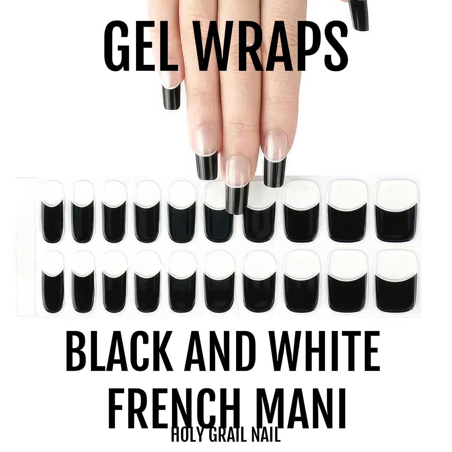 Black and White French Mani - Gels