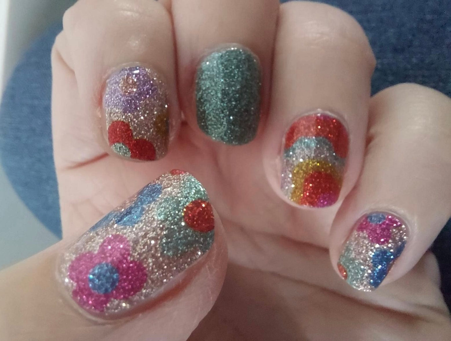 Psychedelic Glitter - Holy Classics (Non-UV Nail Wraps)