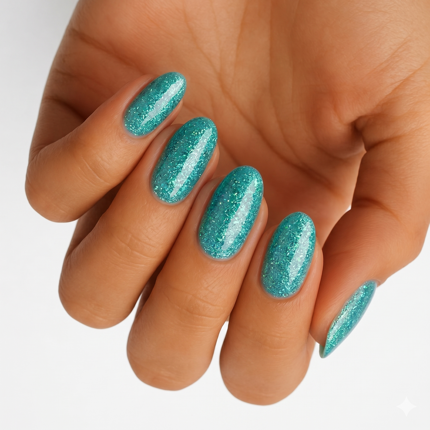 Jade Green Glitter - Holy Classics (Non-UV Nail Wraps)