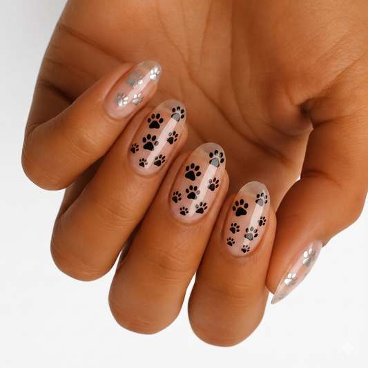 Press Paws (Transparent) - Holy Classics (Non-UV Nail Wraps)