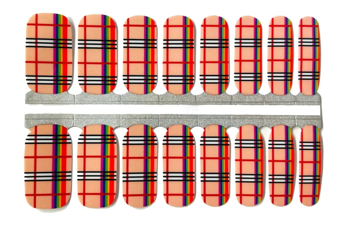 Rainbow Plaid - Holy Classics (Non-UV Nail Wraps)