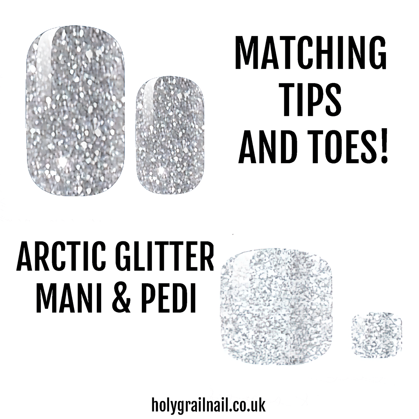 Matching Tips & Toes - Arctic Glitter