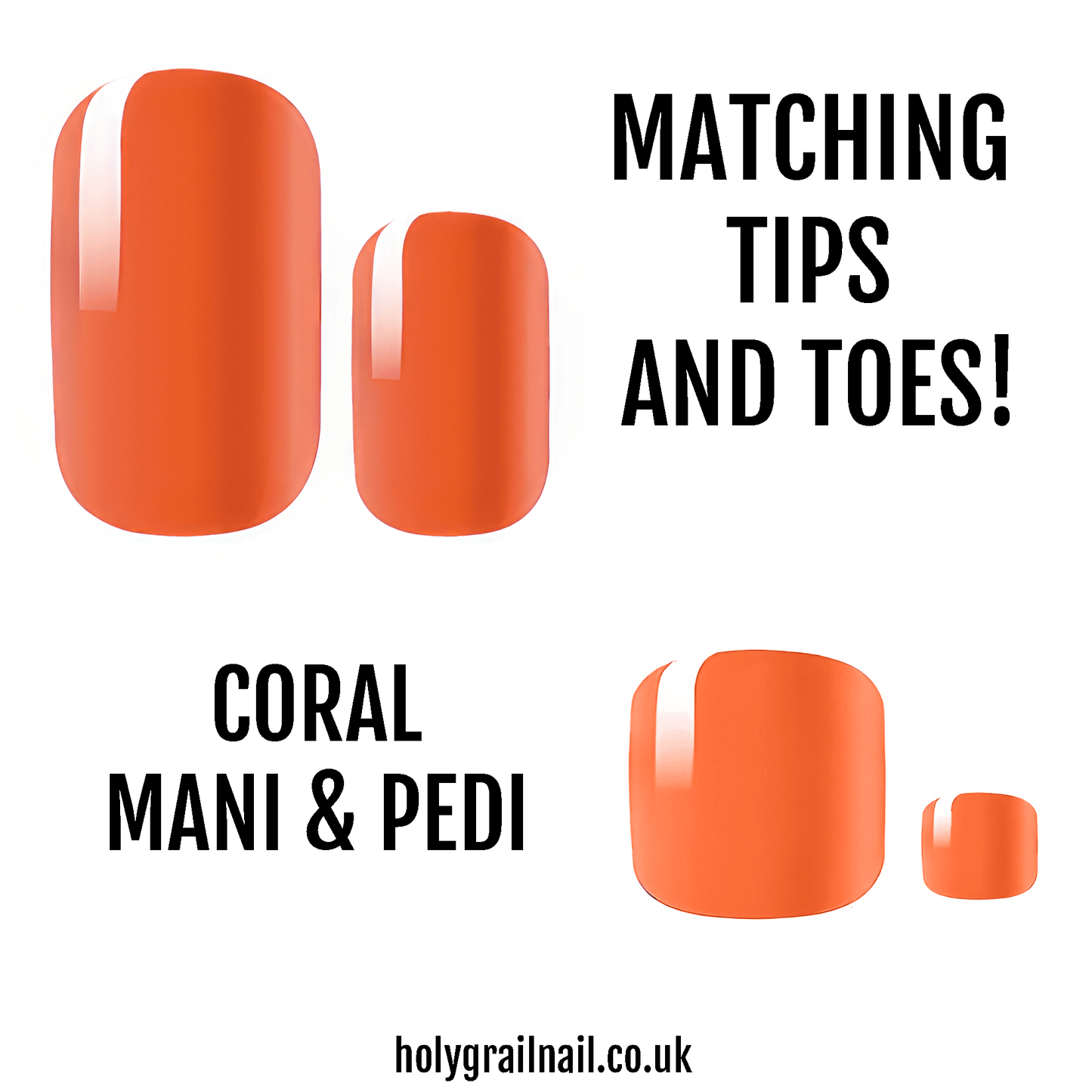 Matching Tips & Toes - Coral