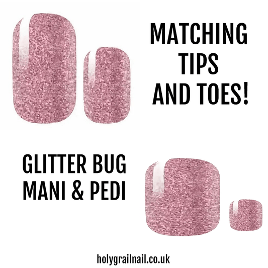 Matching Tips & Toes - Glitter Bug