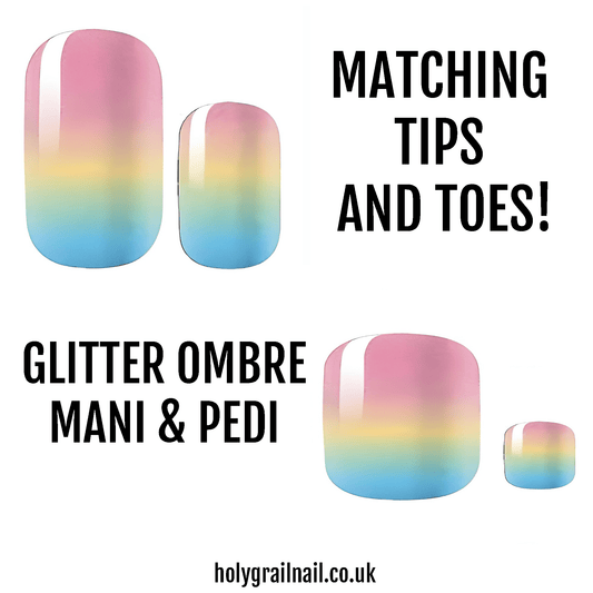 Matching Tips & Toes - Glitter Ombre