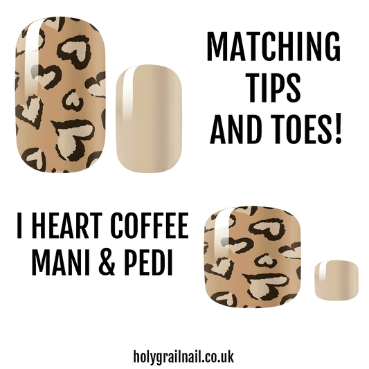 Matching Tips & Toes - I Heart Coffee