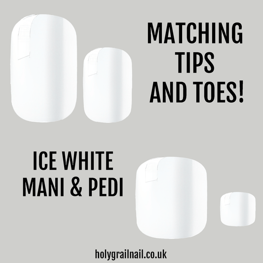 Matching Tips & Toes - Ice White