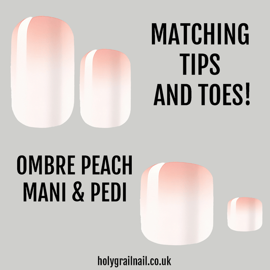 Matching Tips & Toes - Ombre Peach