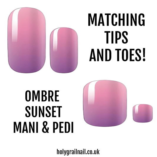 Matching Tips & Toes - Ombre Sunset