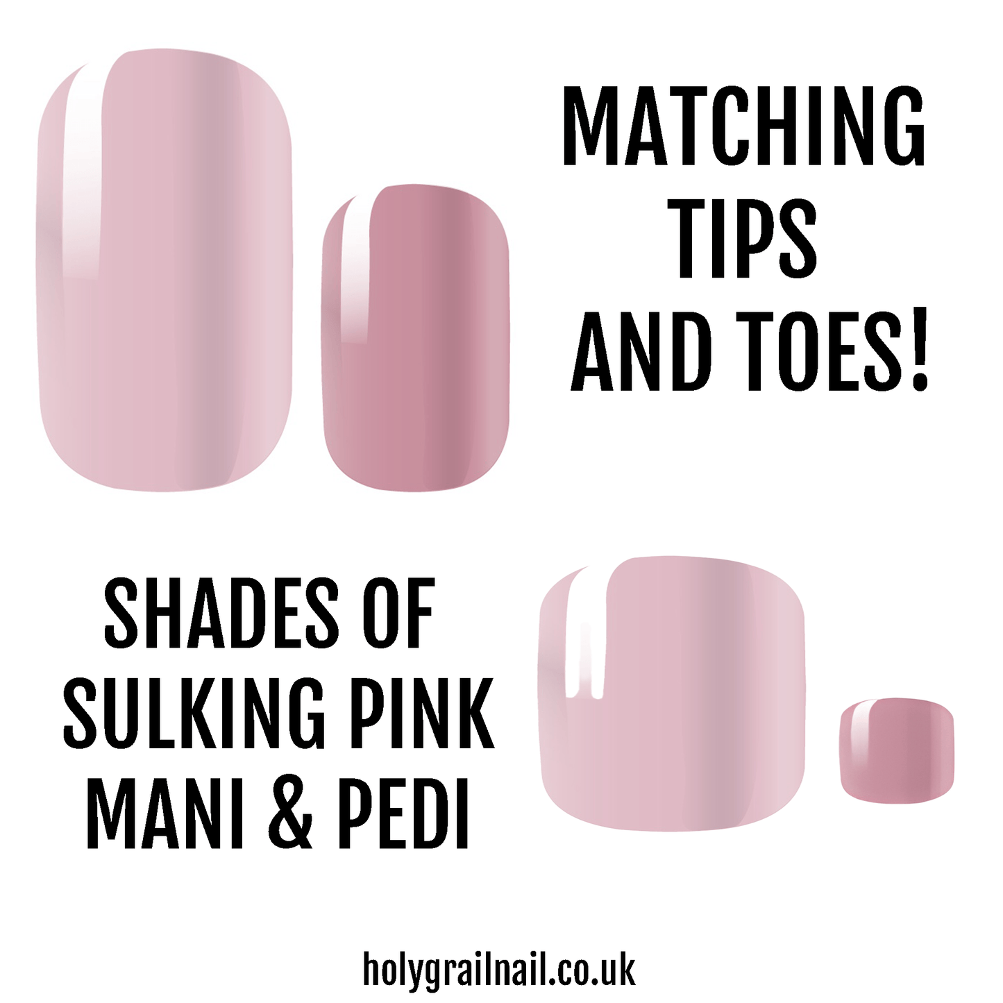 Matching Tips & Toes - Shades of Sulking Pink