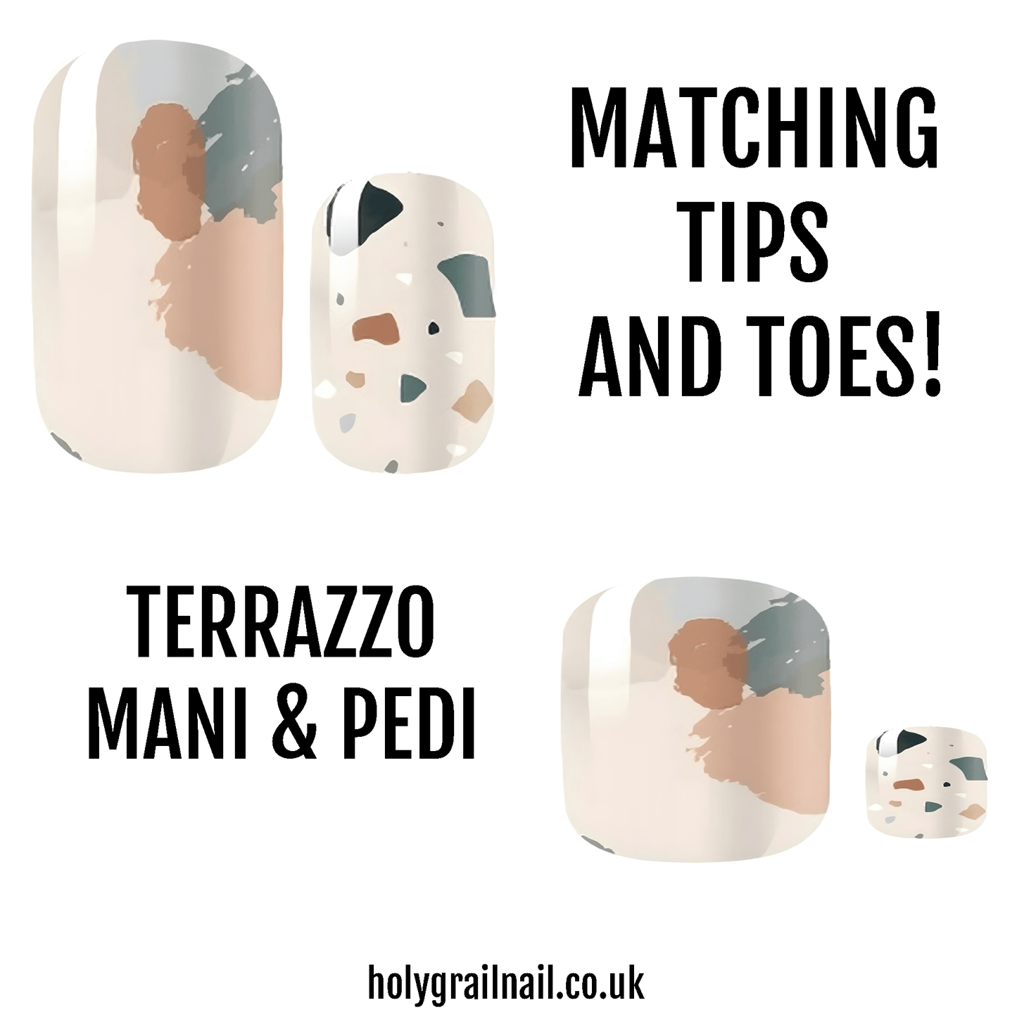 Matching Tips & Toes - Terrazzo