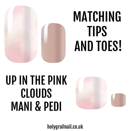 Matching Tips & Toes - Up In The Pink Clouds