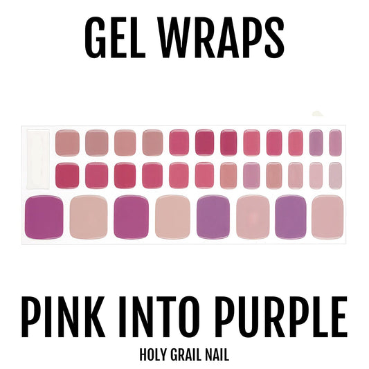 Pink into Purple - Gel Pedi Wraps