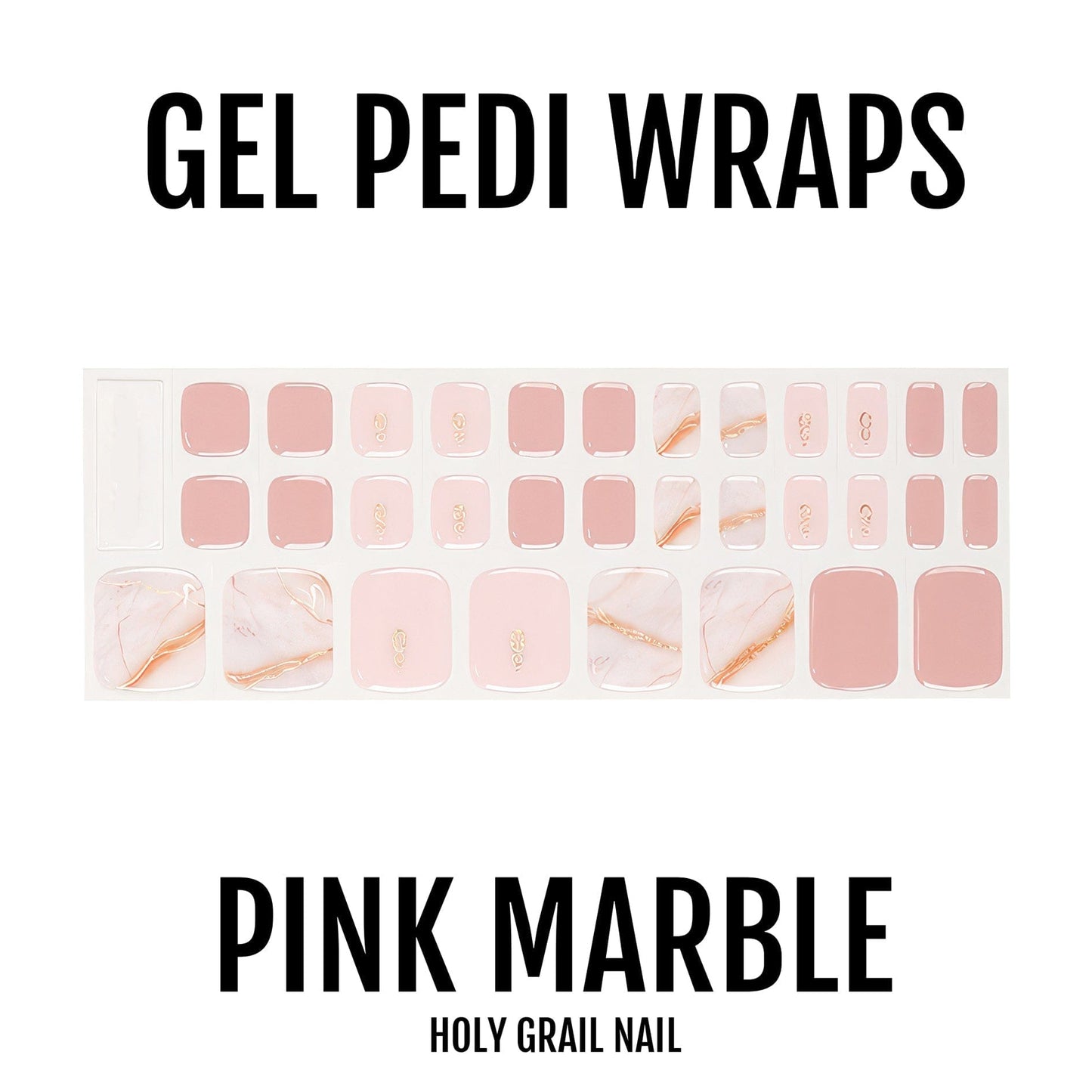 Pink Marble - Gel Pedi Wraps