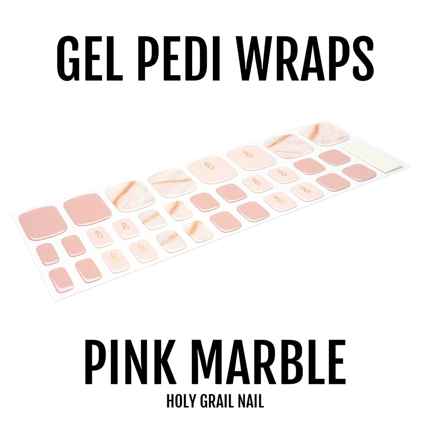 Pink Marble - Gel Pedi Wraps