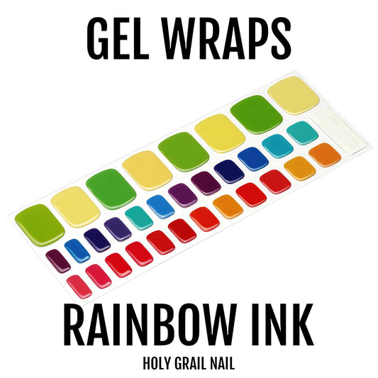 Rainbow Ink - Gel Pedi Wraps