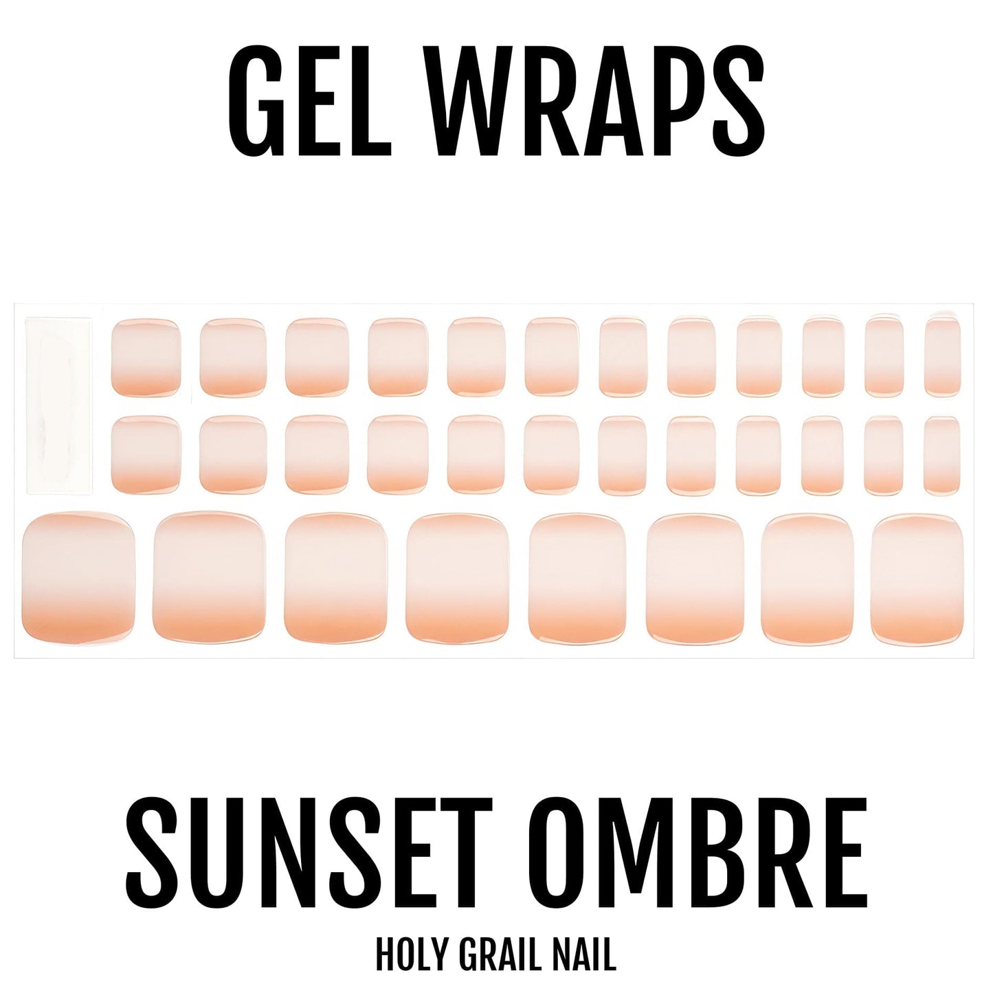 Sunset Ombre - Gel Pedi Wraps